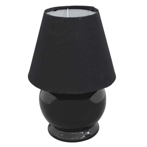 Abajur Preto Tecido Round Espaço Luz