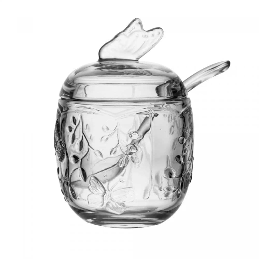 Açucareiro de Cristal com Colher 210mL - Lyor