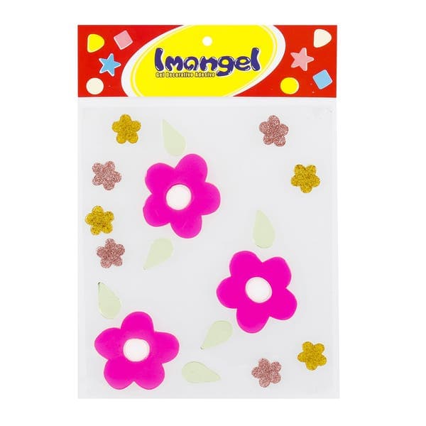 Adesivo de Banho Infantil Gel Flor Pink Multicolorido Imangel