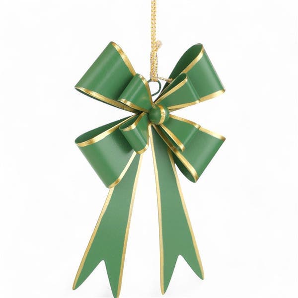 Adorno De Natal Metal Verde Cromus 14x9cm