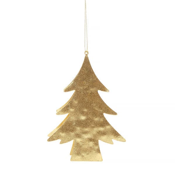 Adorno De Natal Plástico Dourado Cromus 16x11,5cm