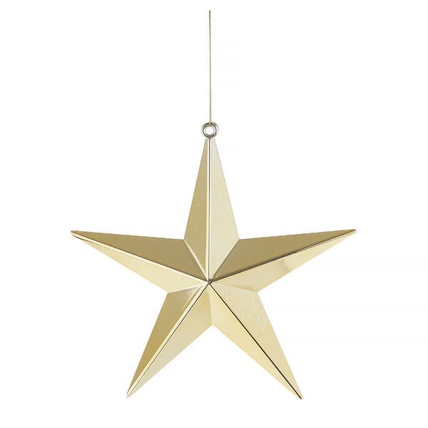 Adorno De Natal Plástico Dourado Cromus 20x20cm
