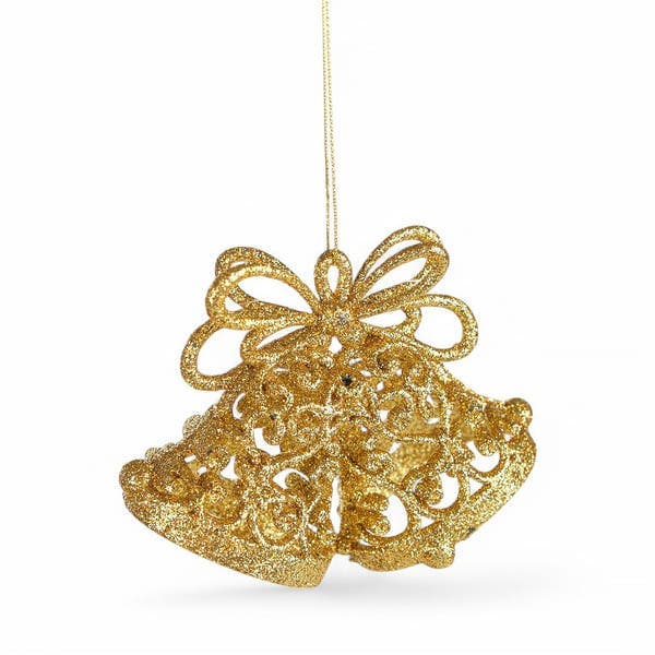 Adorno De Natal Plástico e Metal Dourado Cromus 8x10cm