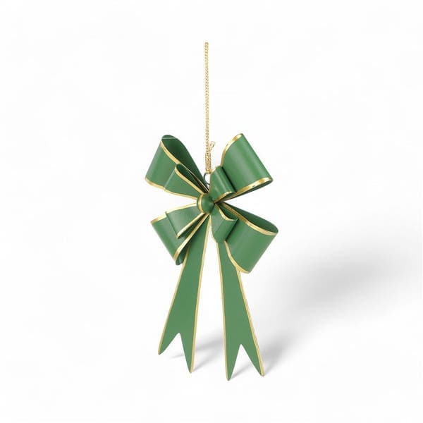 Adorno De Natal Plástico e Tecido Verde Cromus 17x11cm