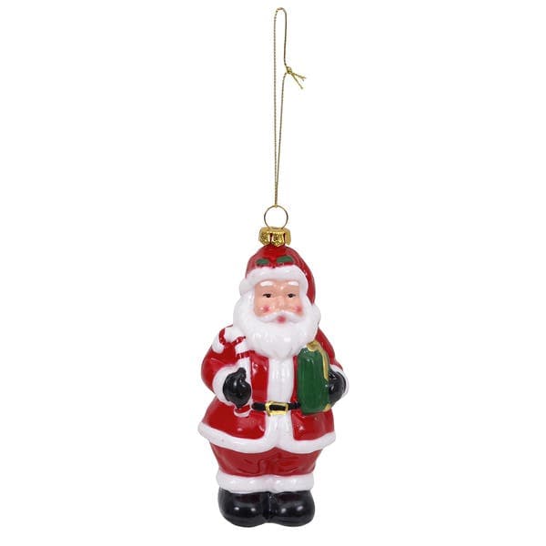 Adorno Noel para Árvore Plástico Vermelho e Branco 13x6x5cm Cromus