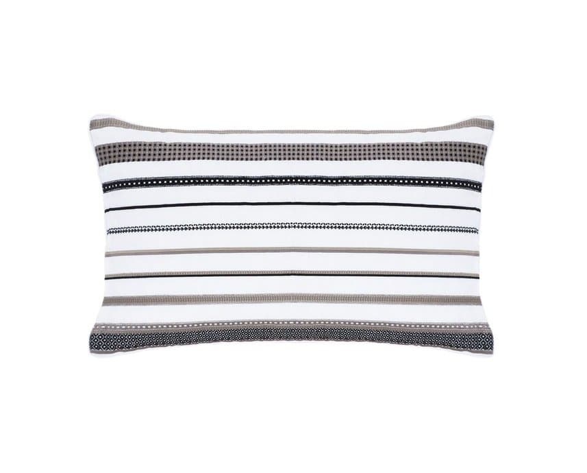Almofada Carole 300 Fios Buddemeyer Luxus Branco e Preto 30cm x 50 cm