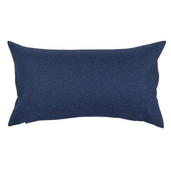 Almofada Cheia Lisa Azul Marinho 40x70cm Linho