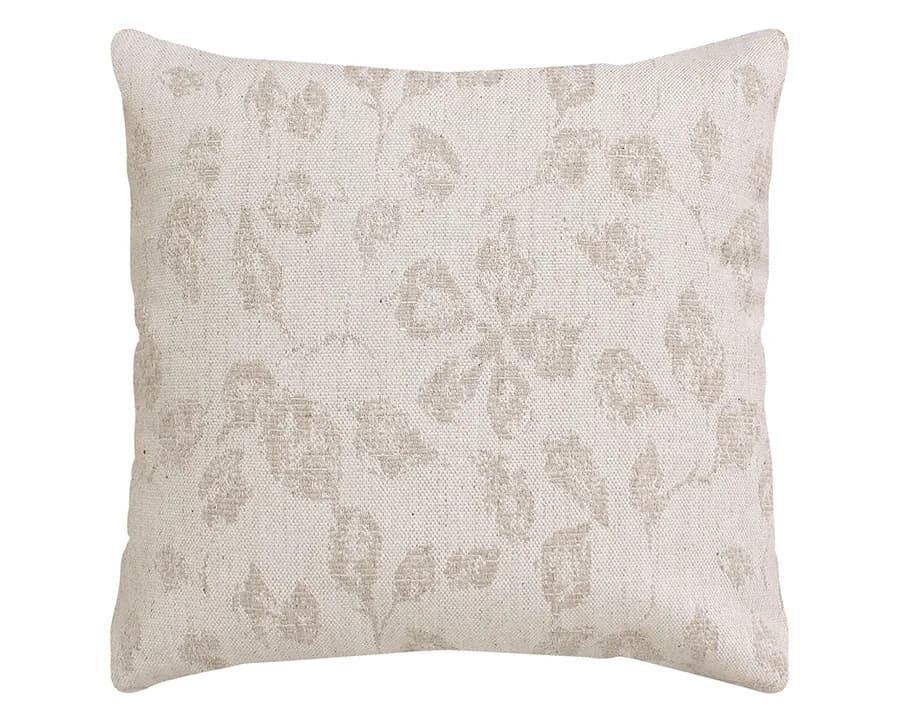 Almofada Decorativa DN Decor Jacquard - Folhas Ivory