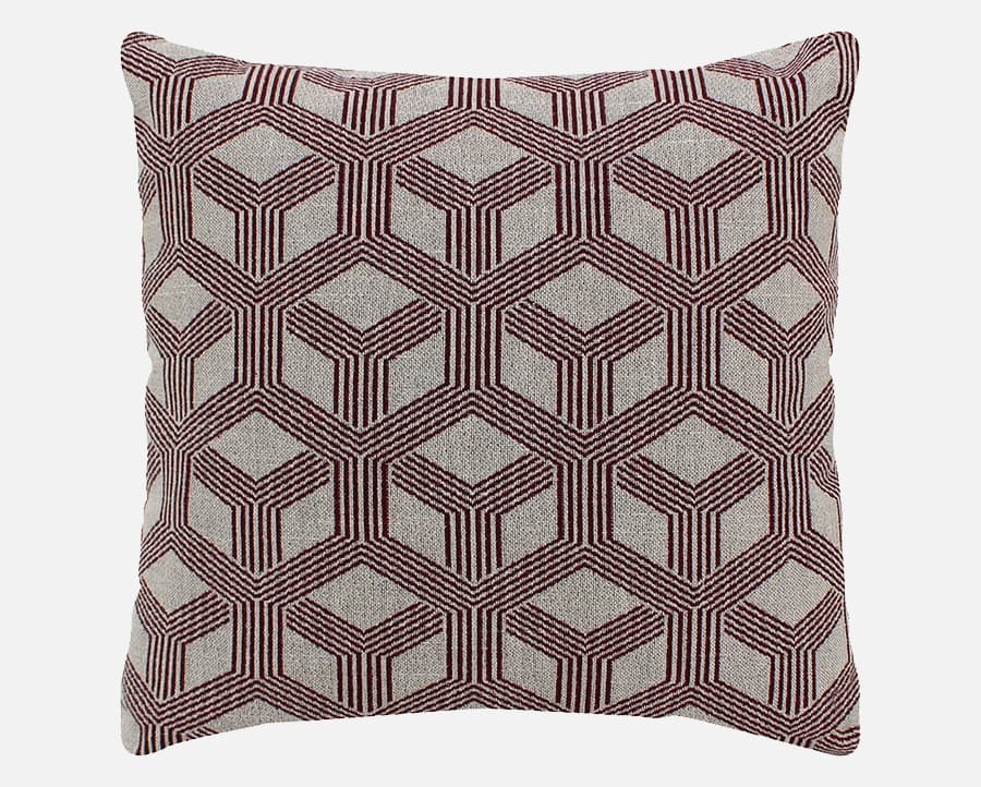 Almofada Decorativa Jacquard - Hexágono Bordo