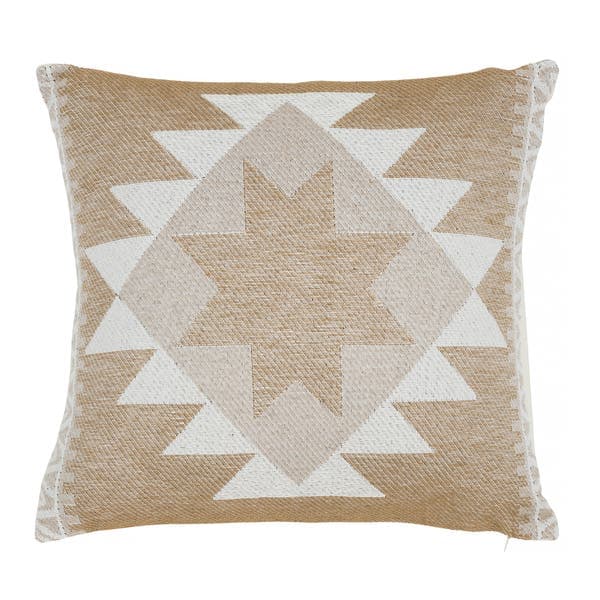 Almofada Quadrado Kilim Tecido Bege 45x45 cm