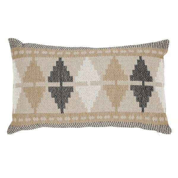 Almofada Retangular Kilim Tecido Bege 30x45 cm