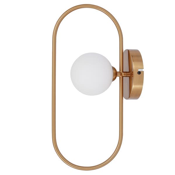 Arandela de Parede Bronze e Branco Metal e Vidro Deuce Quality