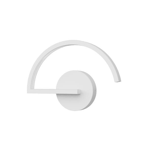 Arandela Interna IP20 LED Luz Amarela Semi-Halo Branca