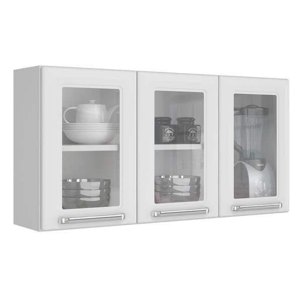 Armário Aéreo 55x105x28cm Aço Branco Neve Luce Itatiaia