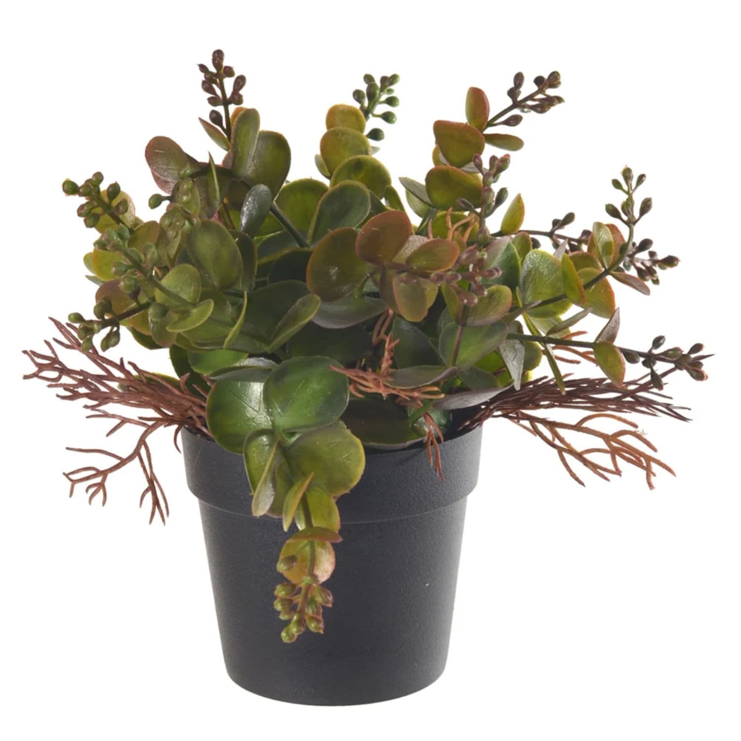 Arranjo de Eucalipto Artificial 17x22cm Verde Outono - Florarte