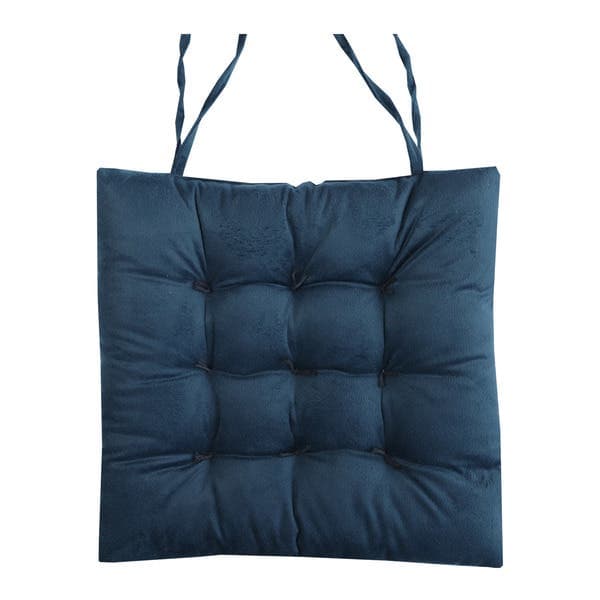Assento de Cadeira Veludo Liso Azul Marinho 40x40cm Inspire