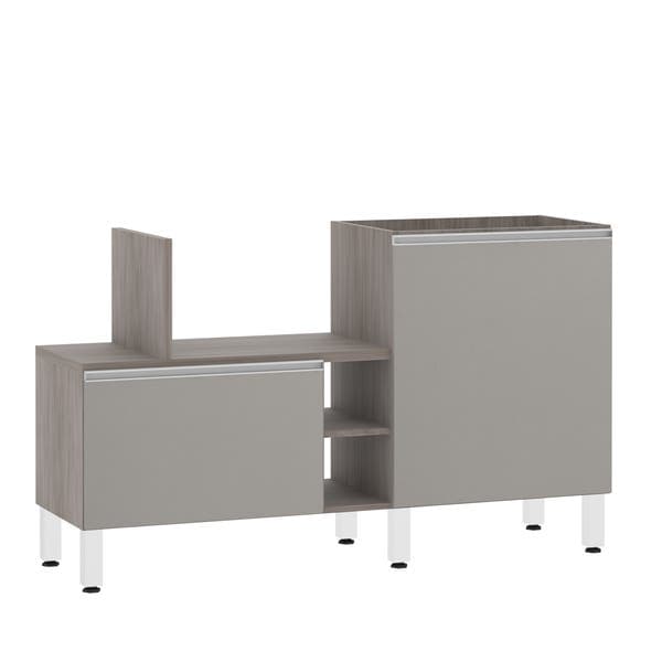 Bancada de Cozinha Península 43,4x82,5x65cm Capuccino Prime Luciane