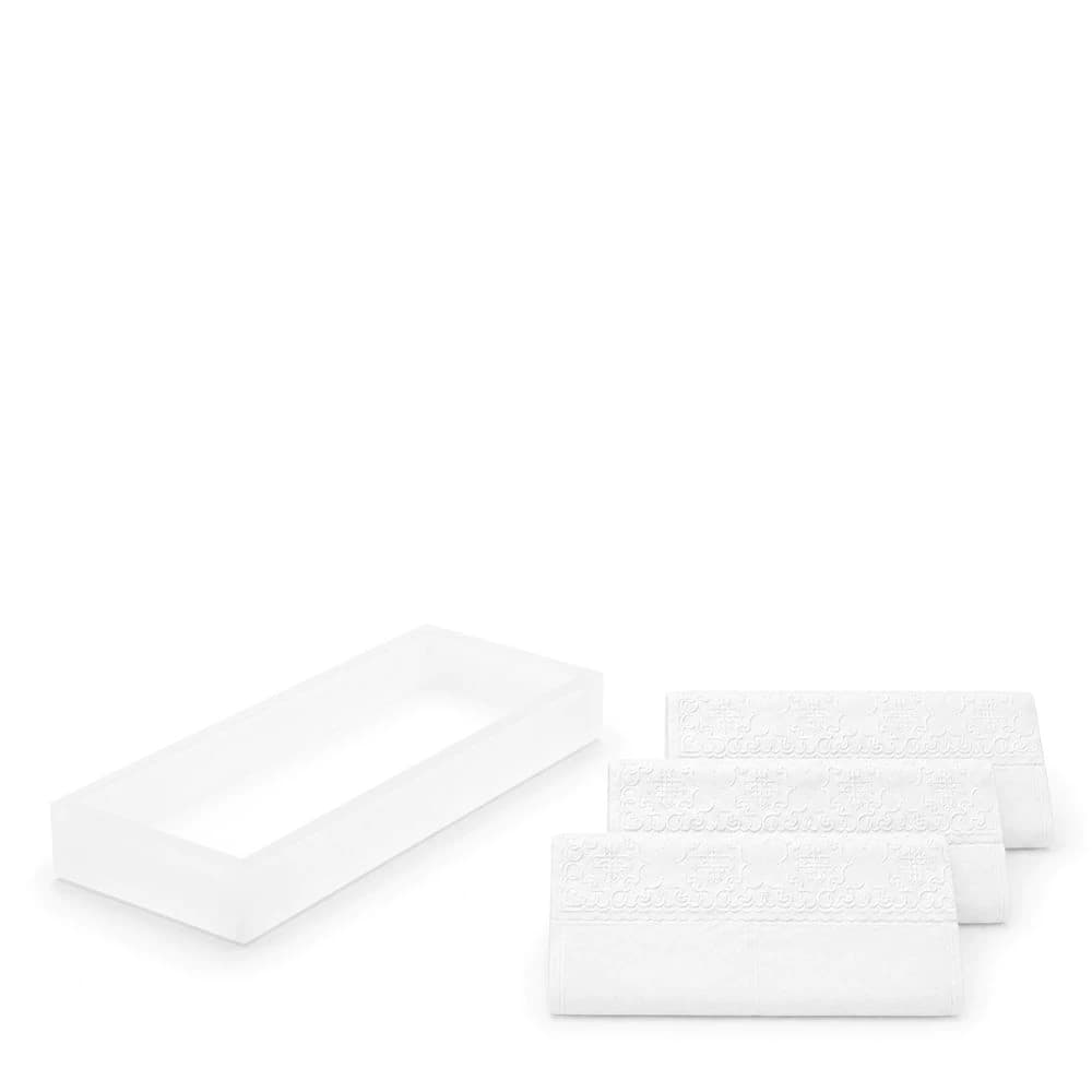 Bandeja de Acrílico e Toalhas de Papel para Lavabo Square