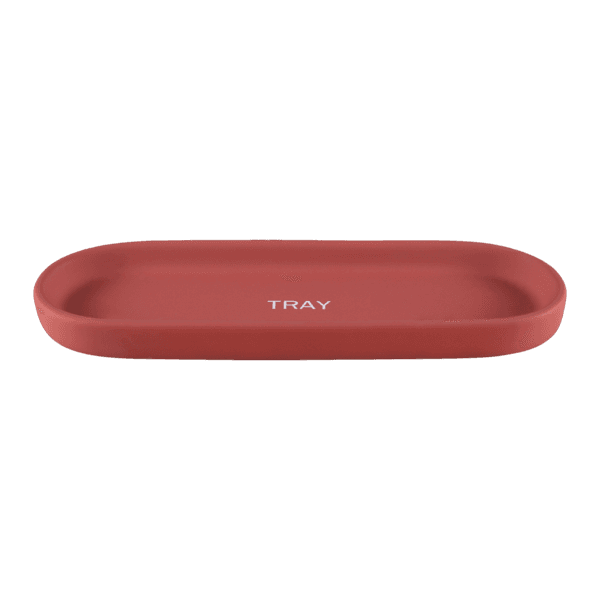 Bandeja de Cerâmica Bistro Vermelho 2,5x9,4x25,7cm Soft Sensea