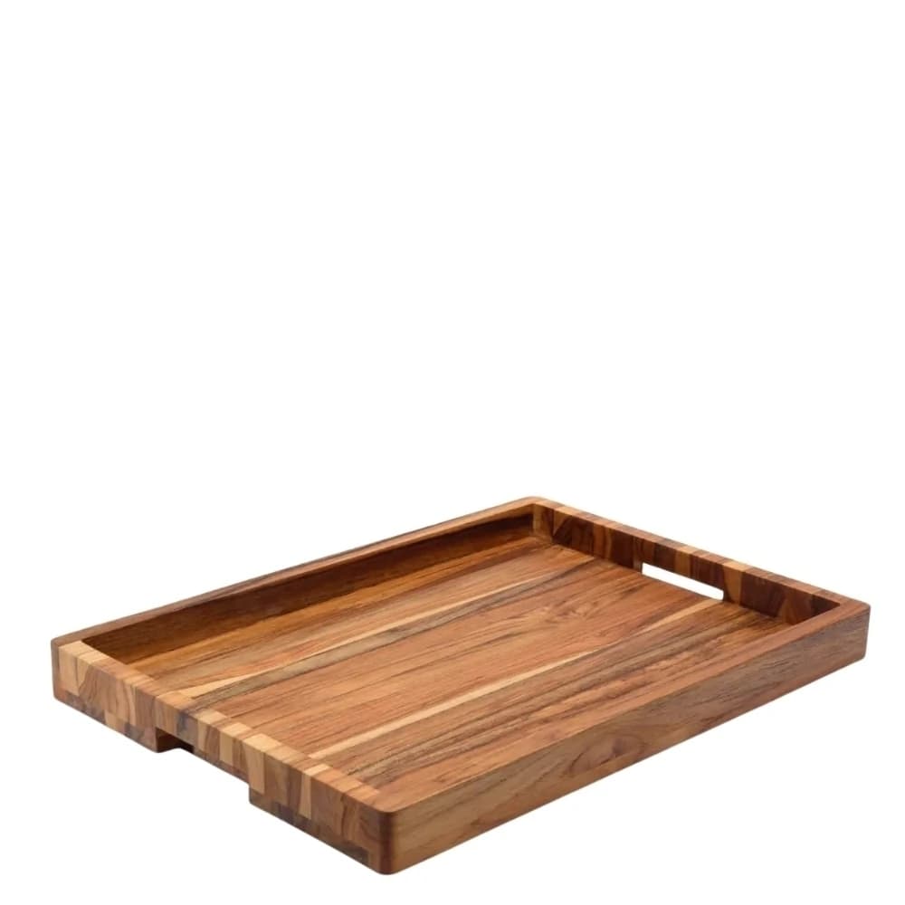 Bandeja de Madeira Teca 37x28x4cm