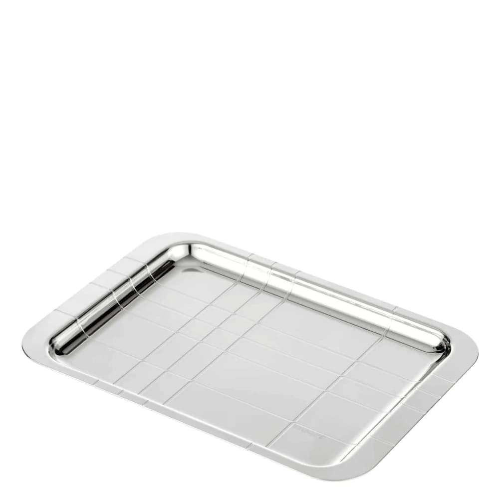 Bandeja de Prata Christofle Graphik 20x16cm