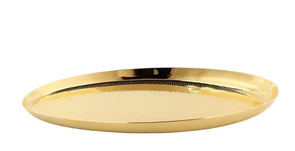 Bandeja Salvinha Oval Sarezzo Ouro 24K Riva — Única