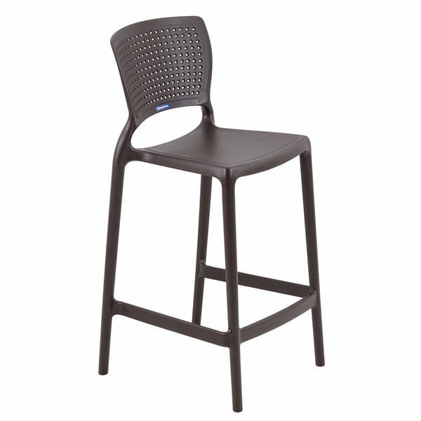 Banqueta Alta em Plástico 104 cm Marrom Safira Tramontina