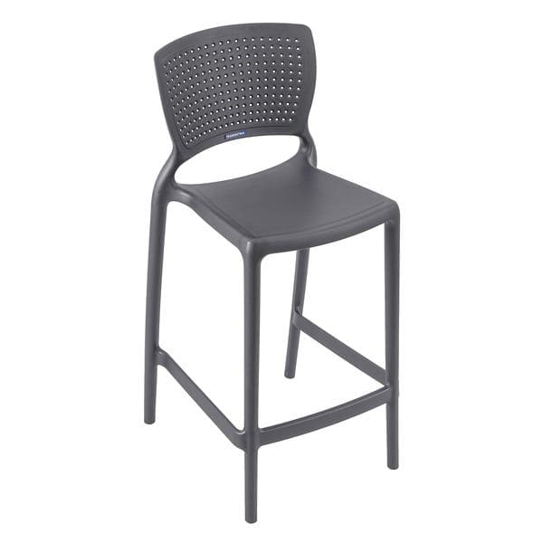 Banqueta Alta em Plástico 94 cm Cinza Safira Tramontina