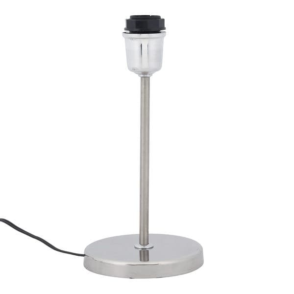 Base para Abajur Redonda Prata Metal 25cm Espaço Luz