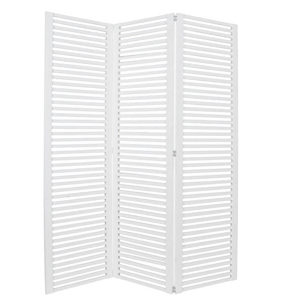 Biombo Ripado Pinus Branco 1,50x1,80m Settis