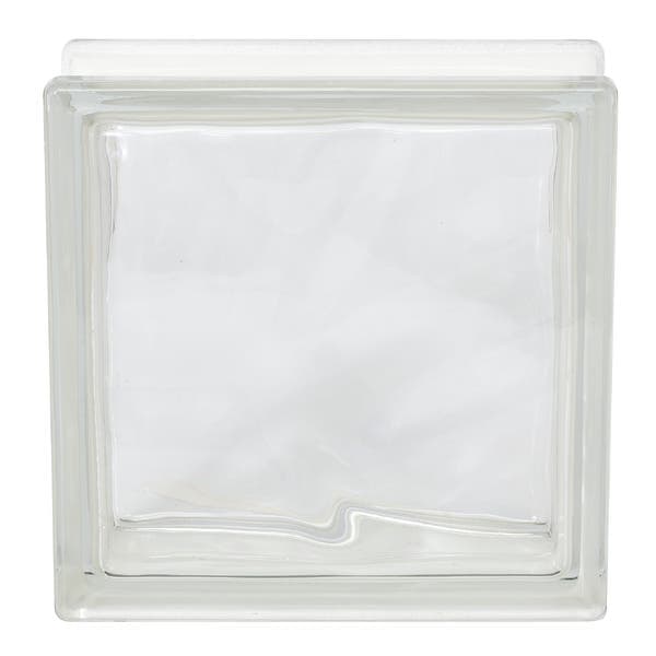 Bloco de Vidro Ondulado Wave Incolor 19x19x8cm Seves Glass Block