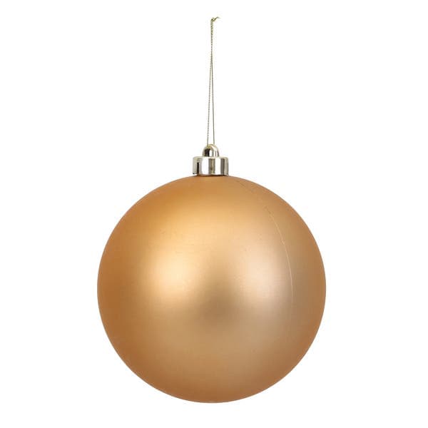 Bola de Natal Tecido e Plástico Bronze 15cm Cromus
