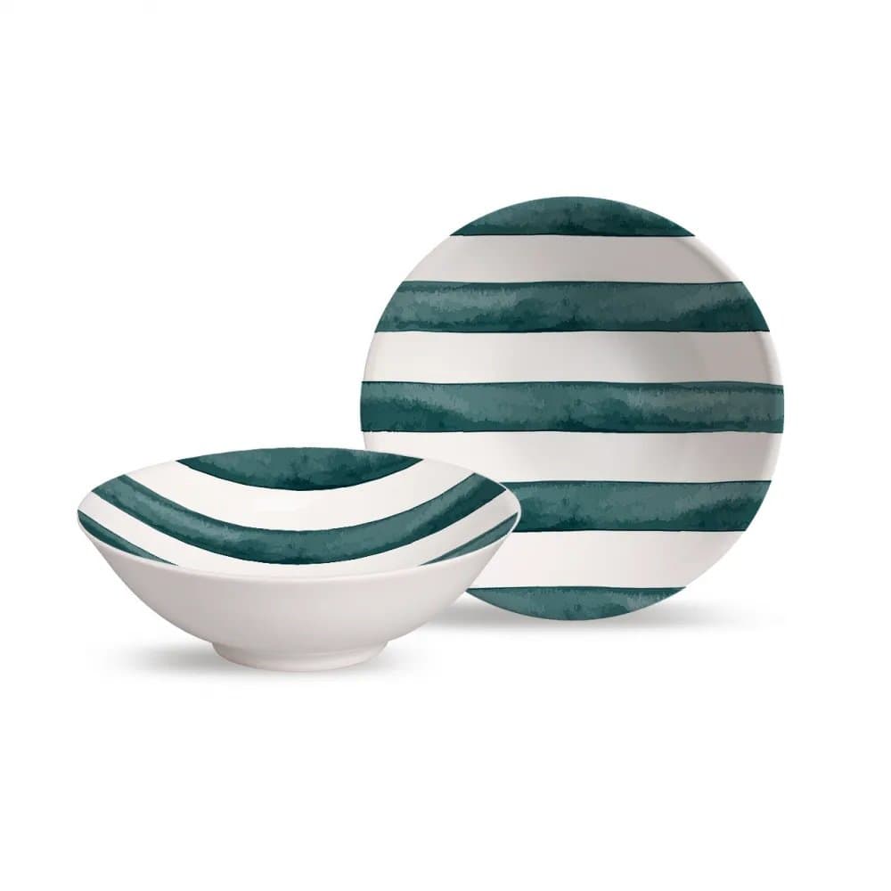 Bowl Decorado Green Trace Alleanza Ceramica 300ml