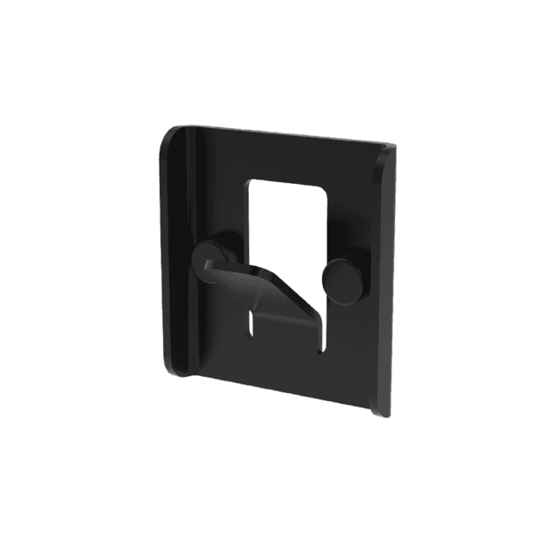 Cabide Alumínio de Parede 3x7x6,5cm Preto Fosco Future