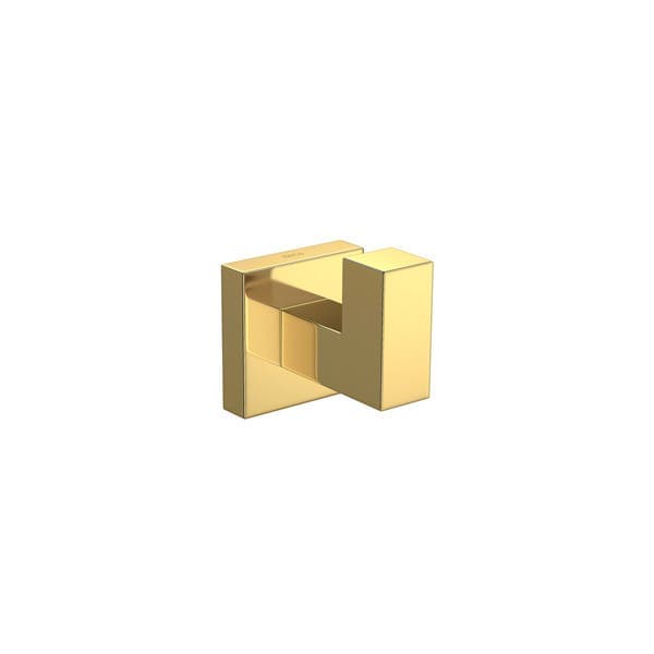 Cabideiro Banheiro Metal Brilhante Gold Quadratta Deca