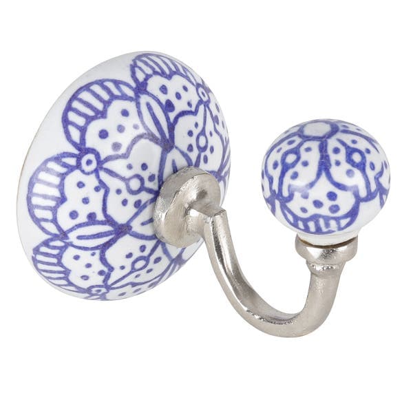 Cabideiro de Encaixe até 1kg Zamac Floral Azul 1 und Vênus Victrix