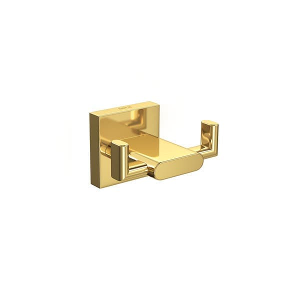 Cabideiro para Banheiro Duplo Aço Brilhante Gold Polo Deca