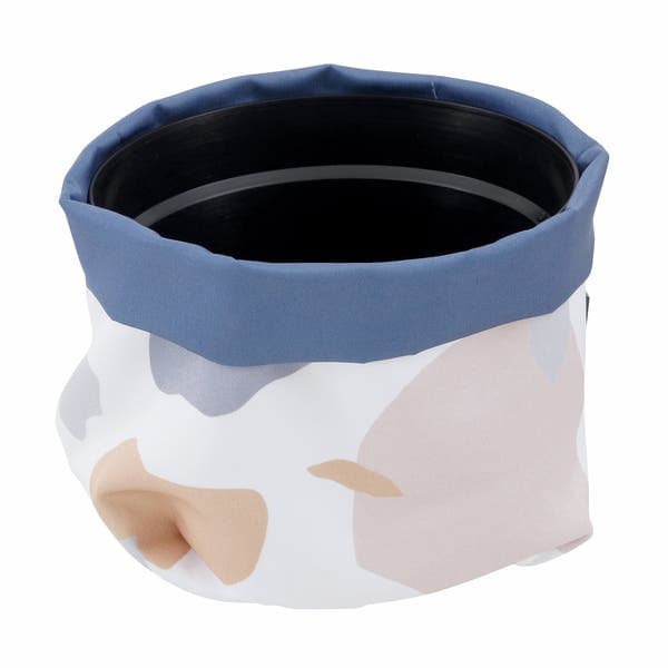 Cachepot Pequeno em Tecido 12,5x16cm Azul|Branco Granito Design UP