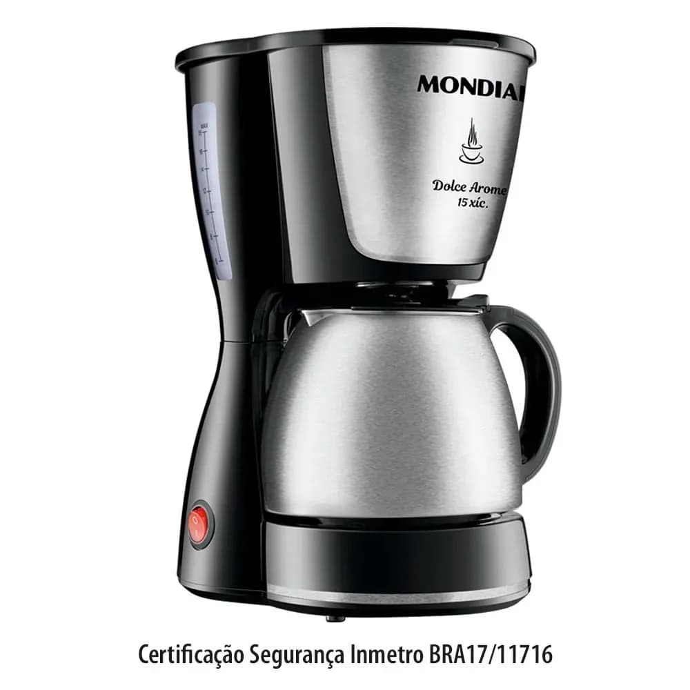 Cafeteira Elétrica Dolce Arome 15 Xícaras Inox - Mondial — Cafeteira Elétrica Dolce Arome 15 Xícaras Inox - Mondial