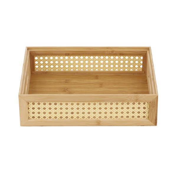 Caixa Organizadora Fibra Natural Natural 24x9 cm Oikos