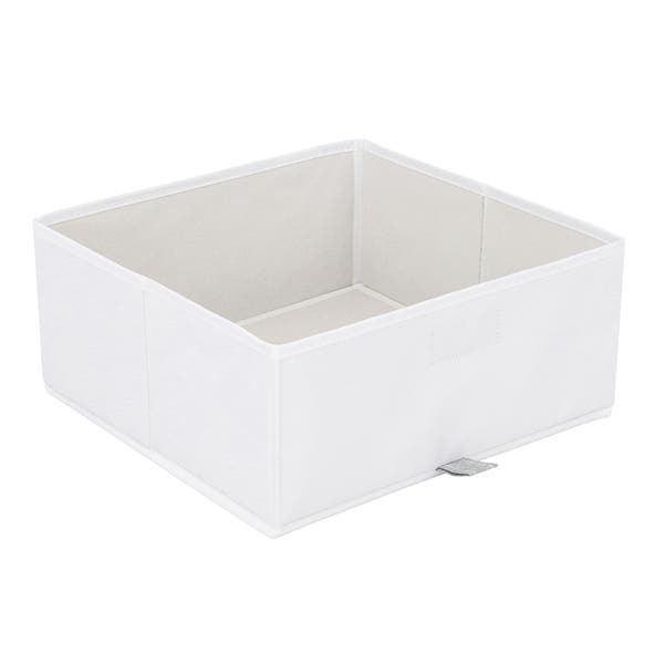 Caixa Organizadora Fibra Papel Branco EVO'M 16x36x35 cm Spaceo
