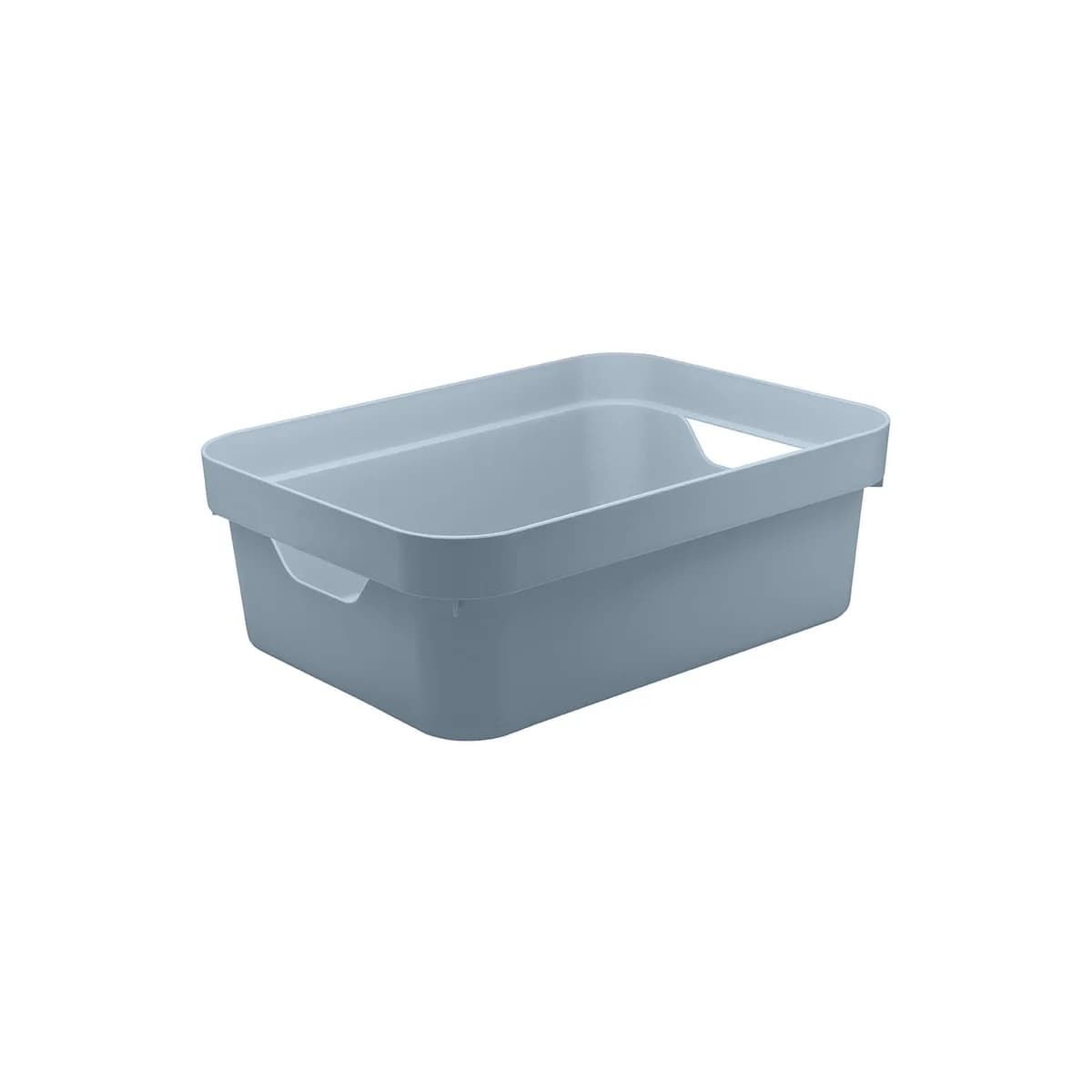 Caixa organizadora Ou 10,5L Linha Cube — Azul Glacial