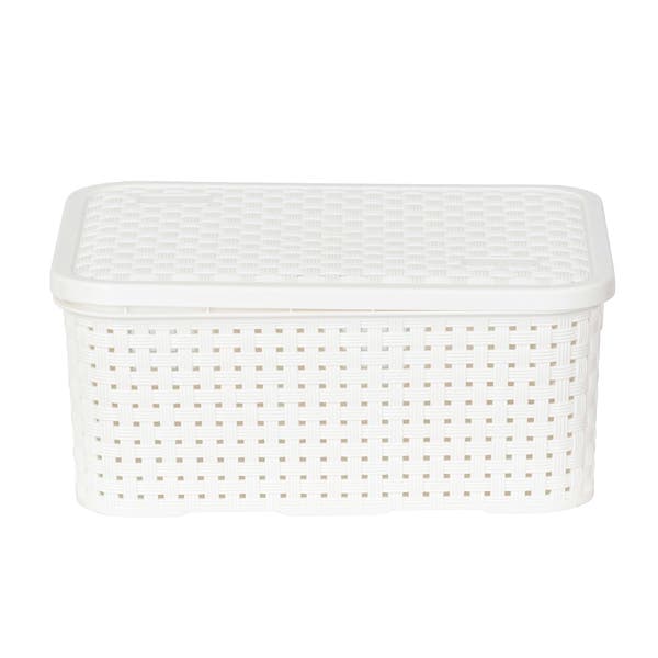 Caixa Organizadora Plástico Branco Organização 10,7x25,5 cm Nitron