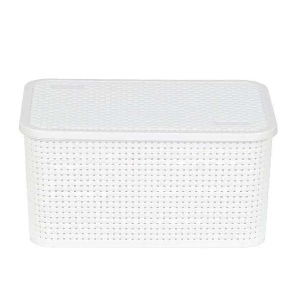 Caixa Organizadora Plástico Branco Organização 19x39 cm Nitron