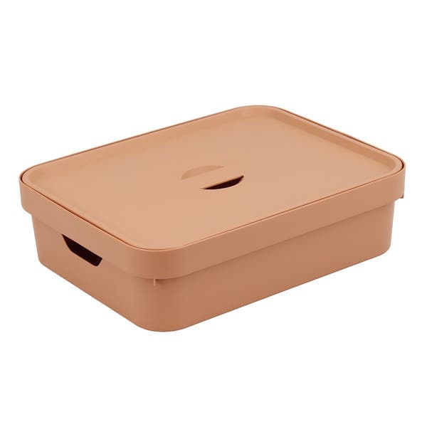 Caixa Organizadora Plástico Laranja 13x35,5x45cm 16L OU
