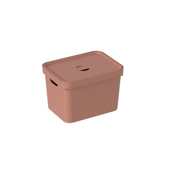 Caixa Organizadora Plástico Laranja Minério Nordi 24,5x27x36 cm OU