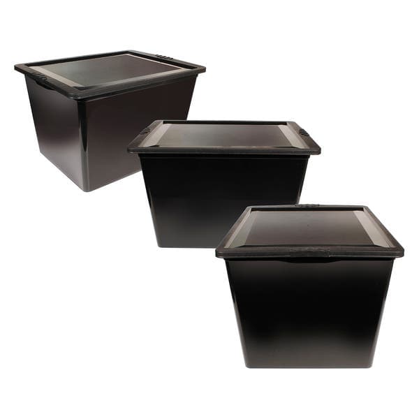 Caixa Organizadora Plástico Preto 41,9x32,3 cm São Bernardo