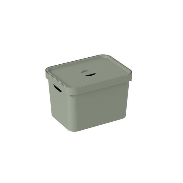 Caixa Organizadora Plástico Verde Cactus Nordi 18L 36x27x24,5cm OU