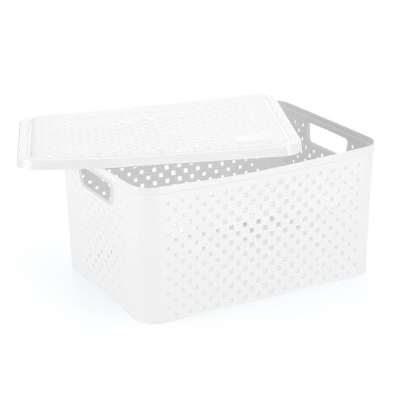 Caixa Plástico Branco Organizadores 18,5x26,5x36,5 cm Dasplast