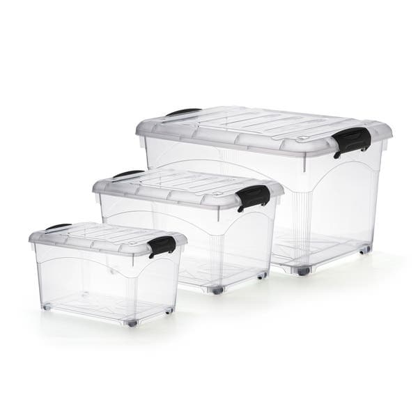 Caixas Organizadoras Plástico Transparente 32x38x53cm Injeplastec